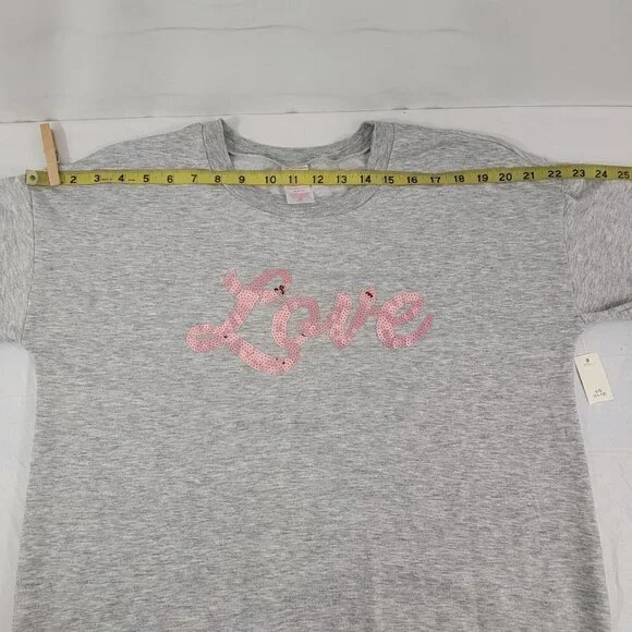 No Boundaries LOVE Sequin Women’s Pullover Sweatshirt – Size Large or 2XL - Picture 14 of 16